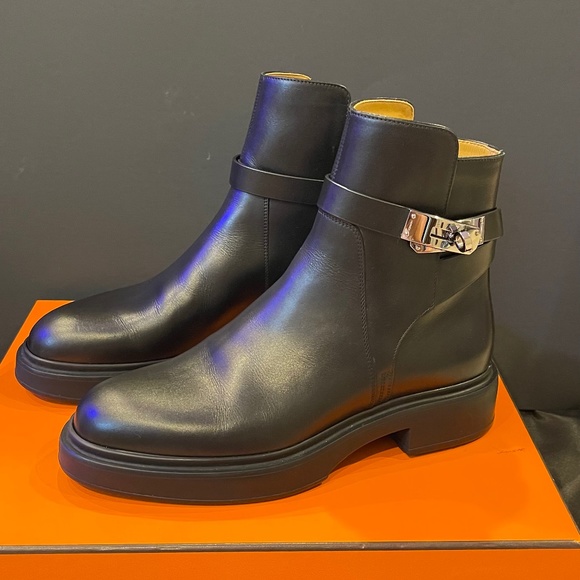 Hermes Veo Boot with Ruthenium Buckle